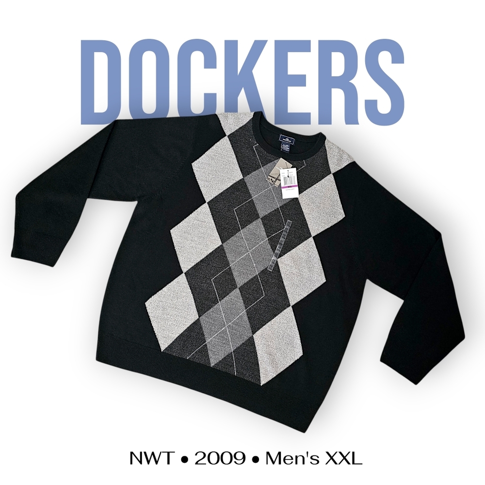 Dockers 2009 Men's Argyle Crewneck Sweater - Size XXL